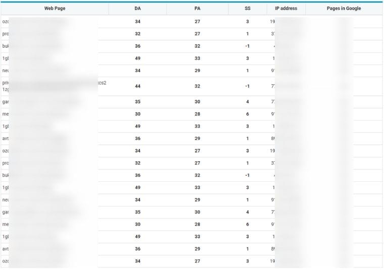 DA 30 List